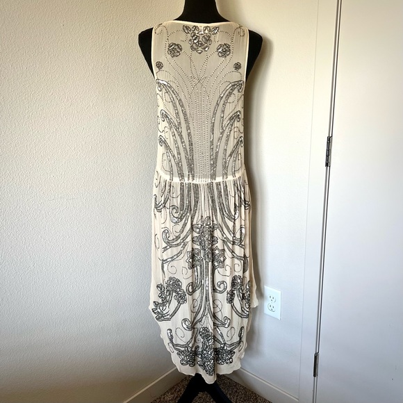 RARE • Free People X Haute Hippie Spin Me Right Round Sequin Sheer Dress • - Picture 4 of 11